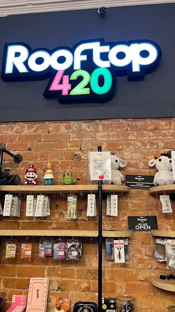 Rooftop 420 Sea Point cannabis product display and accessories