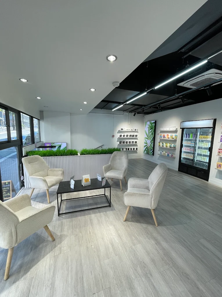 joy medical cannabis strand street interior sitting area