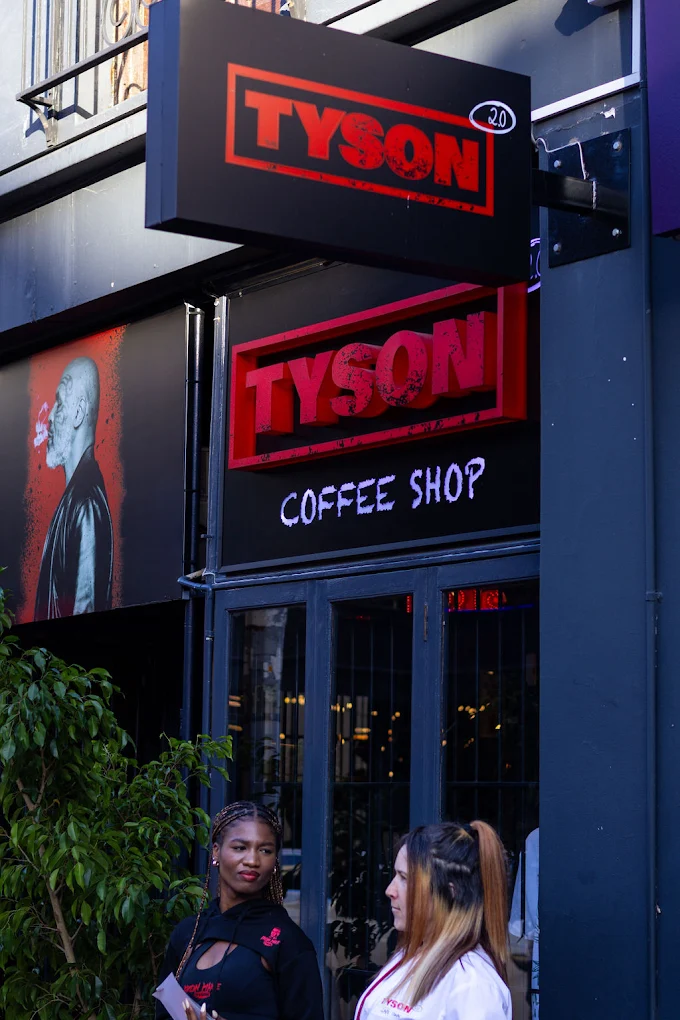 tyson coffee shop exterior two budtenders